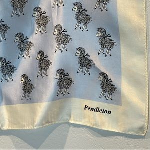 Vintage Pendleton Silk Scarf w/Sheep
